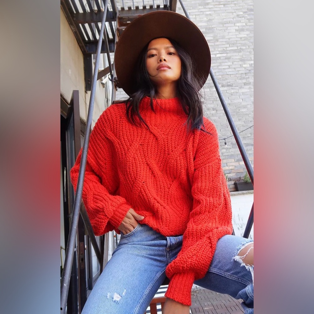 Free People Seasons Change Sweater in Bengal Rose - Picture 4 of 11